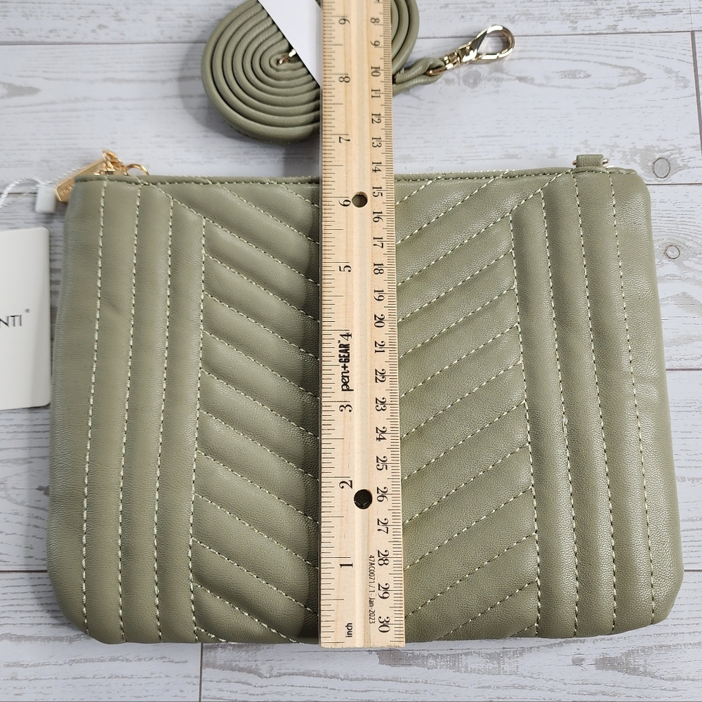 Crossbody Wristlet Bag Green NWT Amelie Galanti - Picture 9 of 16